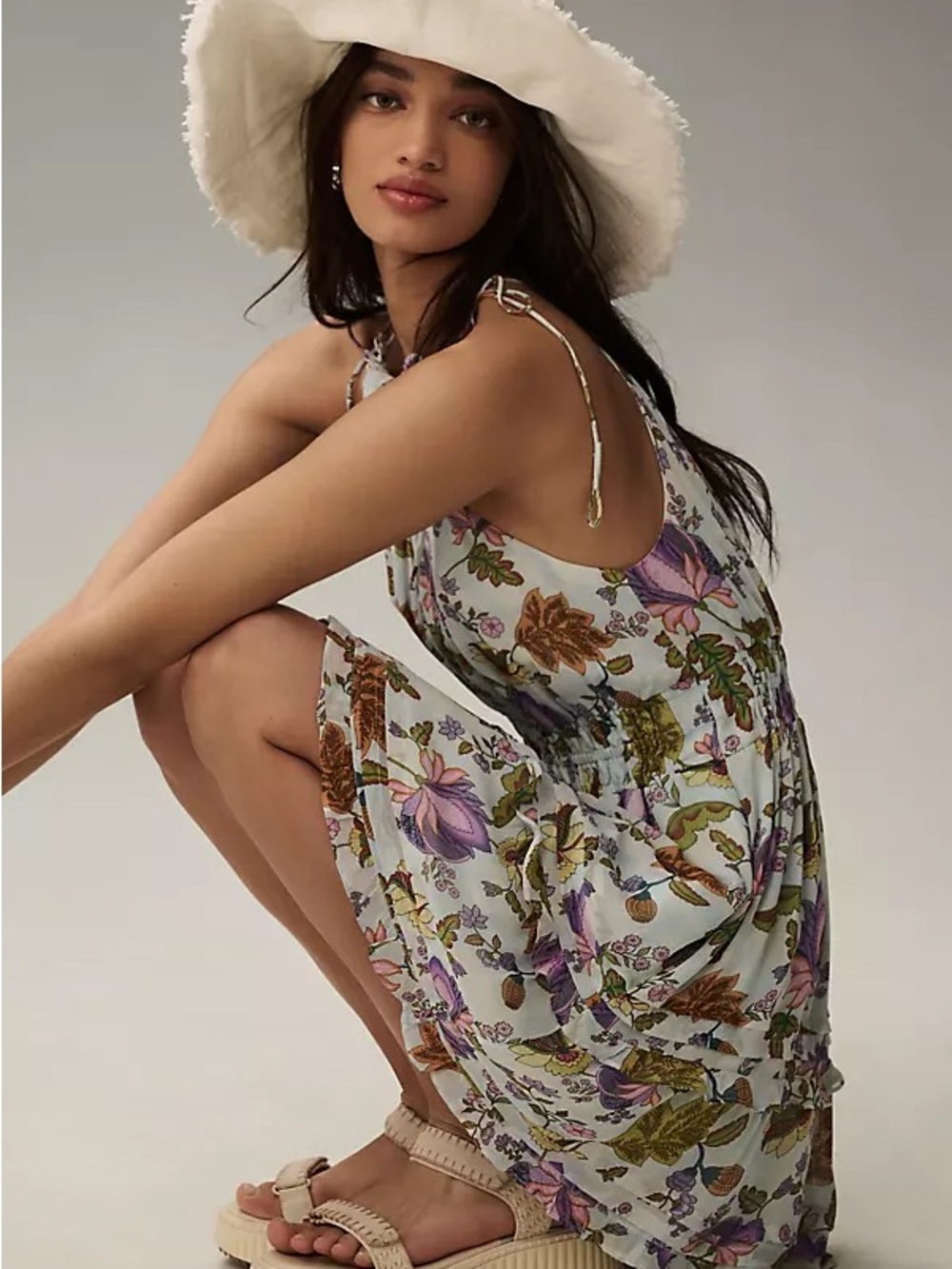 NWT Anthropologie Somerset Mini Dress The Halter Edition Floral Smocked Small